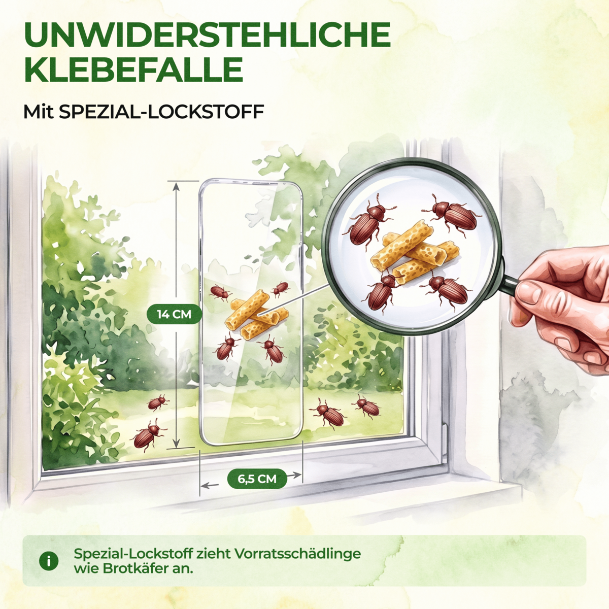 Raamval voor broodkevers