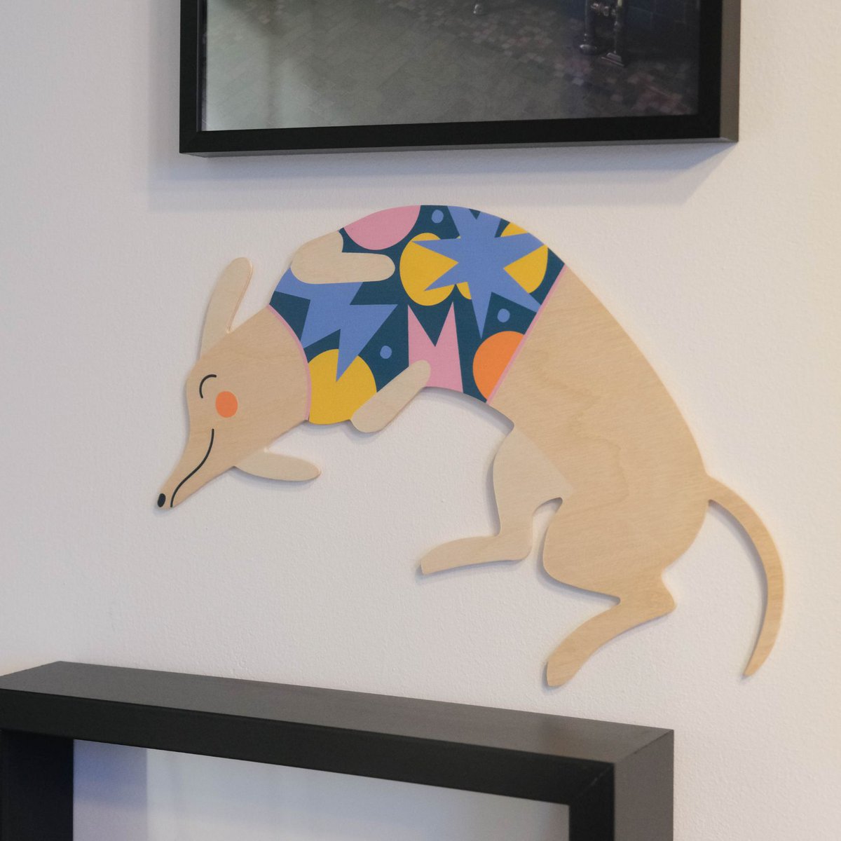 Winston the sausage dog – wooden wall decoration 