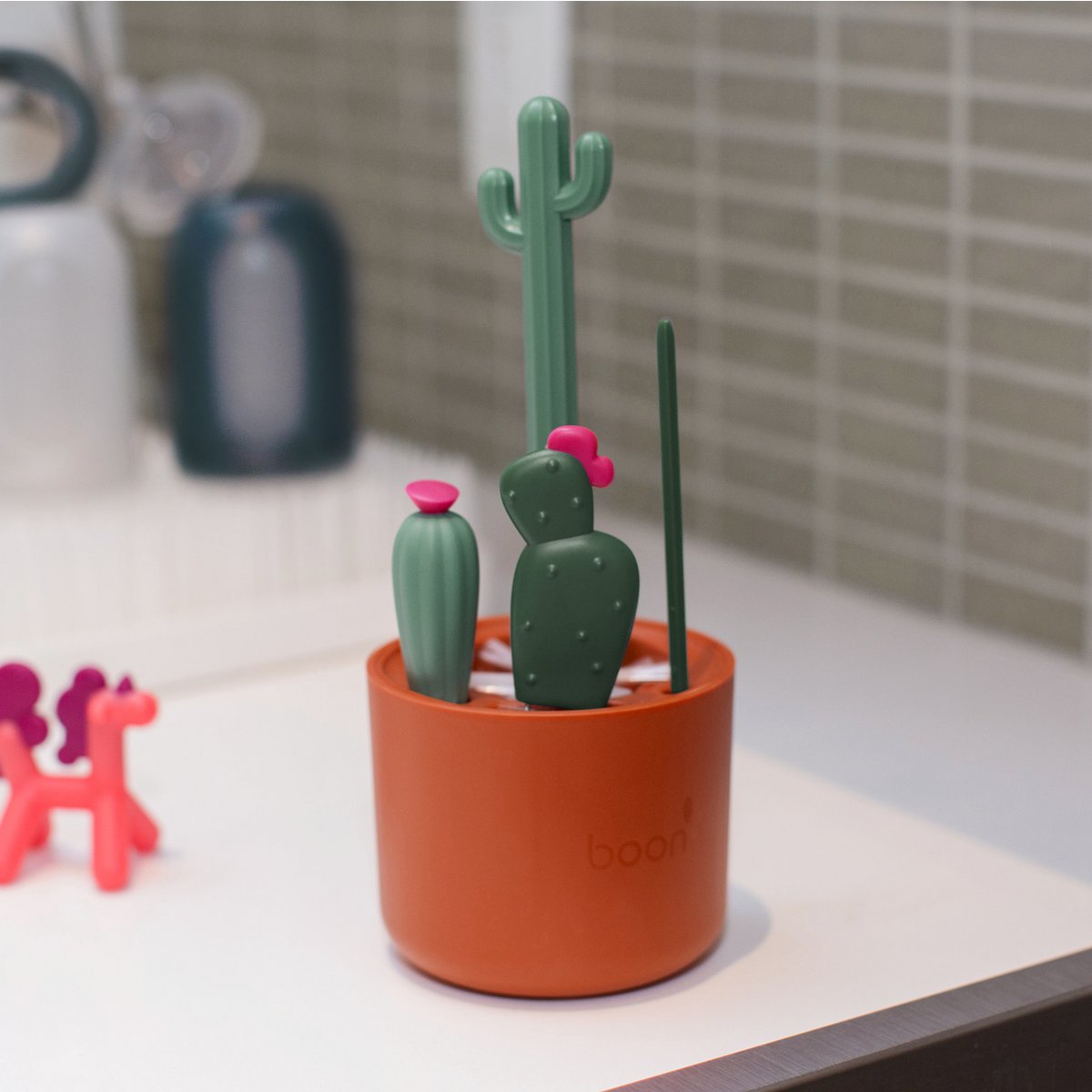 FLESSENBORSTELSET CACTI BRUIN