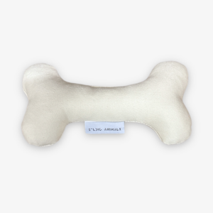 Stylish dog toy in the shape of a bone | vanilla color | 20cm | cotton | dog hug