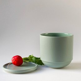 Bowl with lid MoxBowl Mathilde - sage green - 500ml