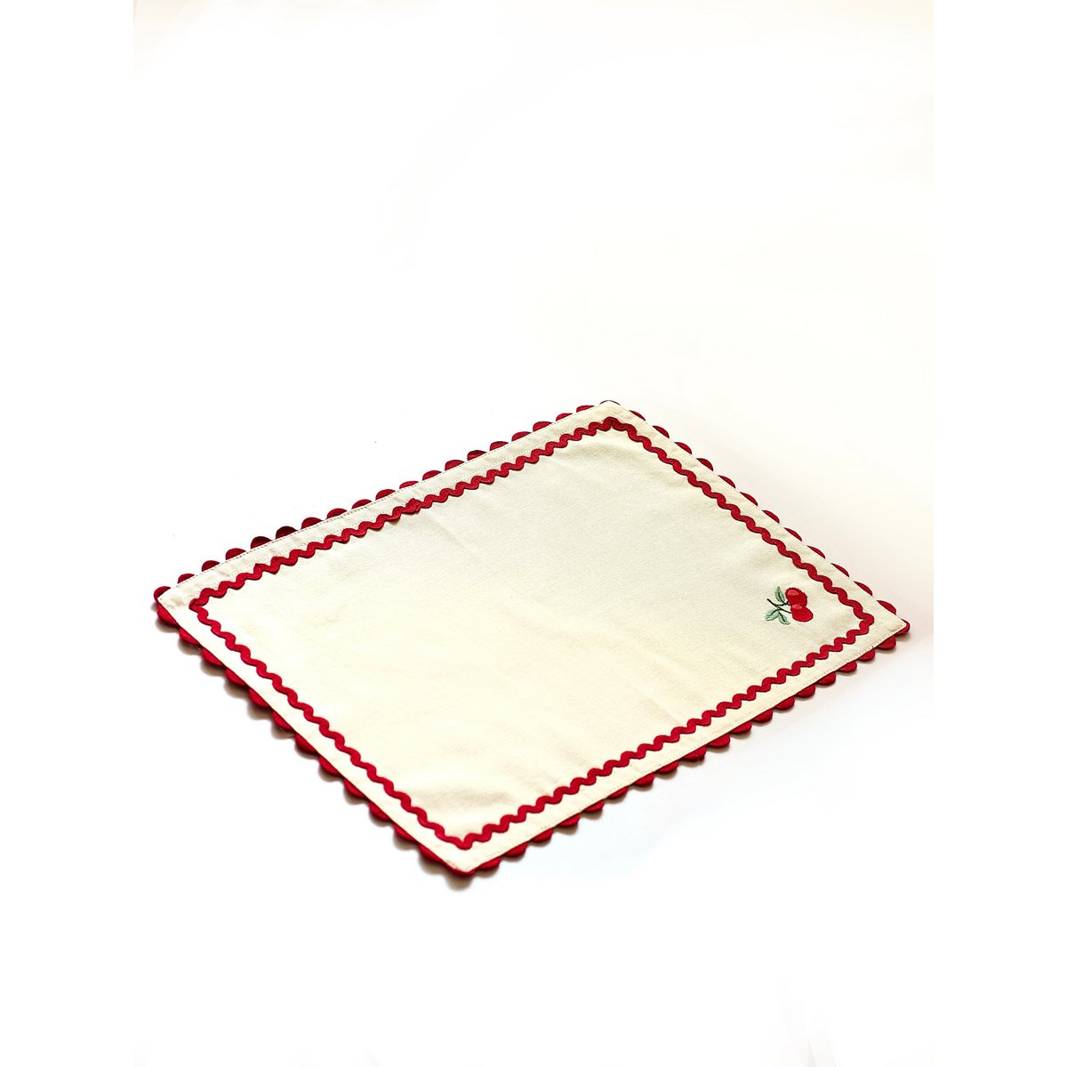 Tovagliette ricamate Cherry Crush - Set di 6