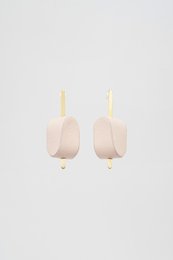 Small, minimalist drop earrings in dusty blue, red wine, dusty green, light pink, black, dusty lilac, and spring green colors. Featuring a simple, rounded shape with a delicate metal hook.