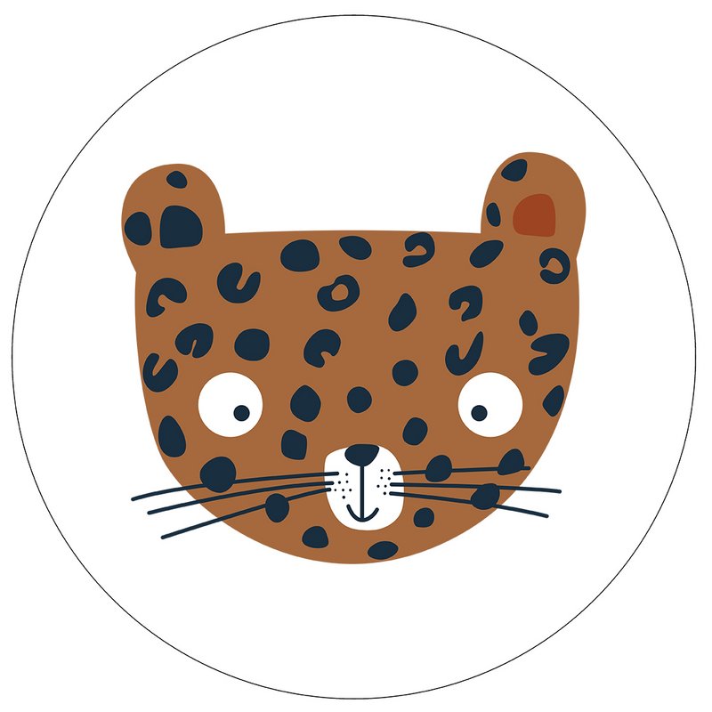 væg cirkel tiger