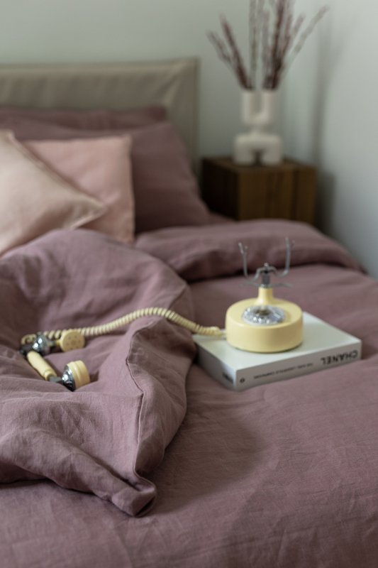 Woodrose Linen Duvet Cover set     