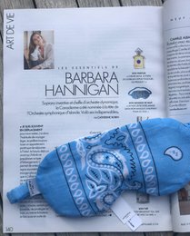 Afslappende øjenmaske - hørfrø og lavendel - Sky Blue Bandana