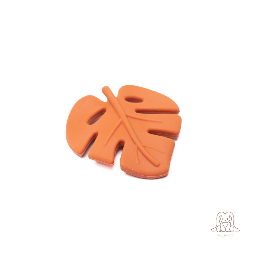 Anneau de dentition en silicone pour bébé | FEUILLE Orange