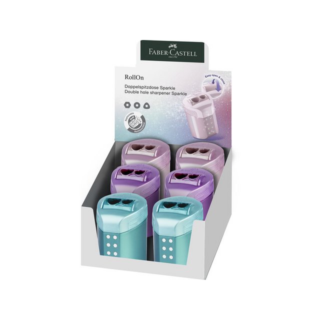 Temperamatite FC RollOn Sparkle duo disp. 6 pezzi culo. colore: rosa, viola e oceano