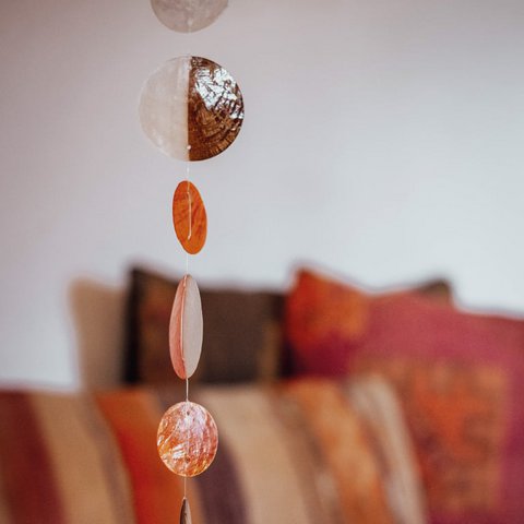 Muschelgirlande Capiz Freestyle Orange Mix
