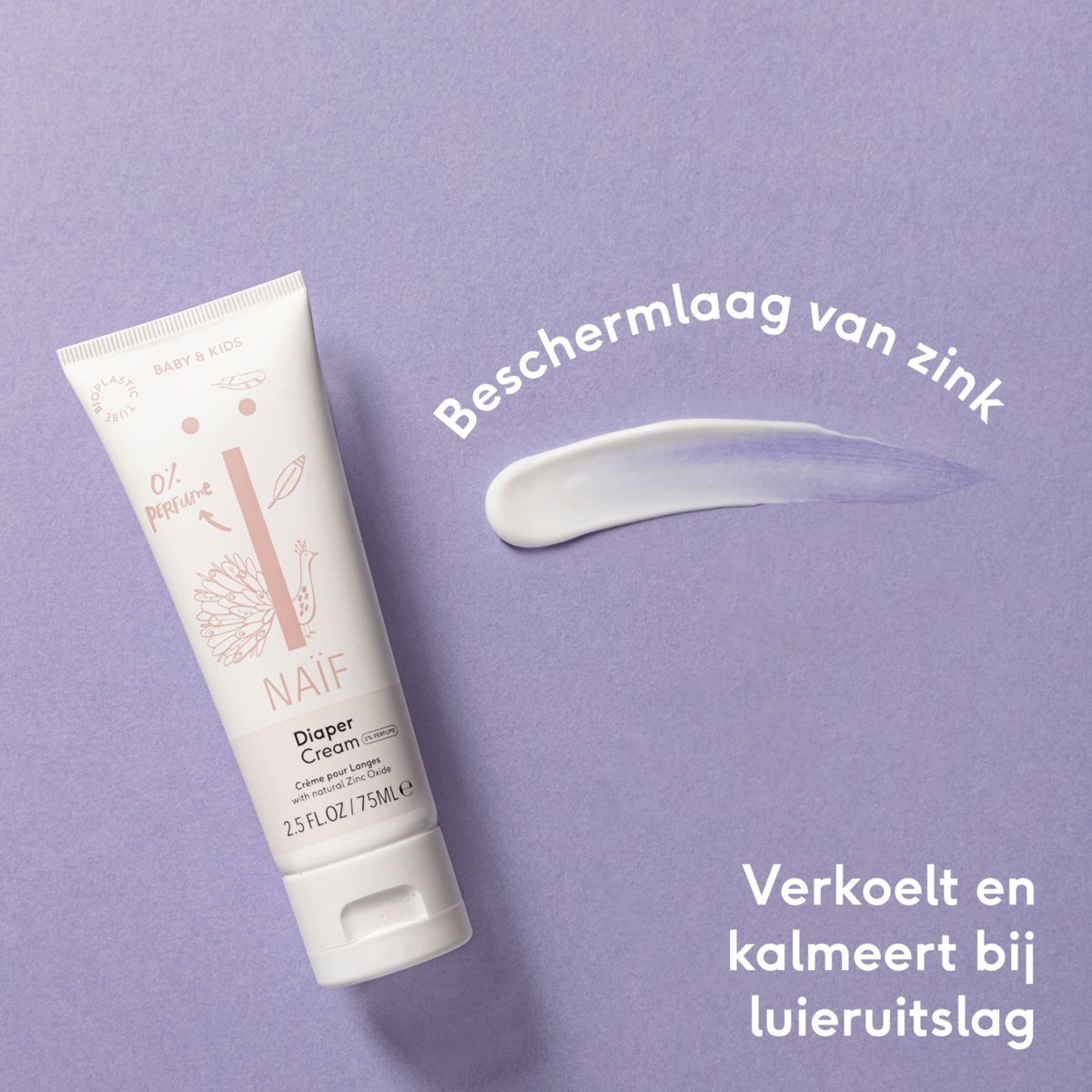 Naïf Zink Crème 0% parfum voor Baby & Kids 15ml