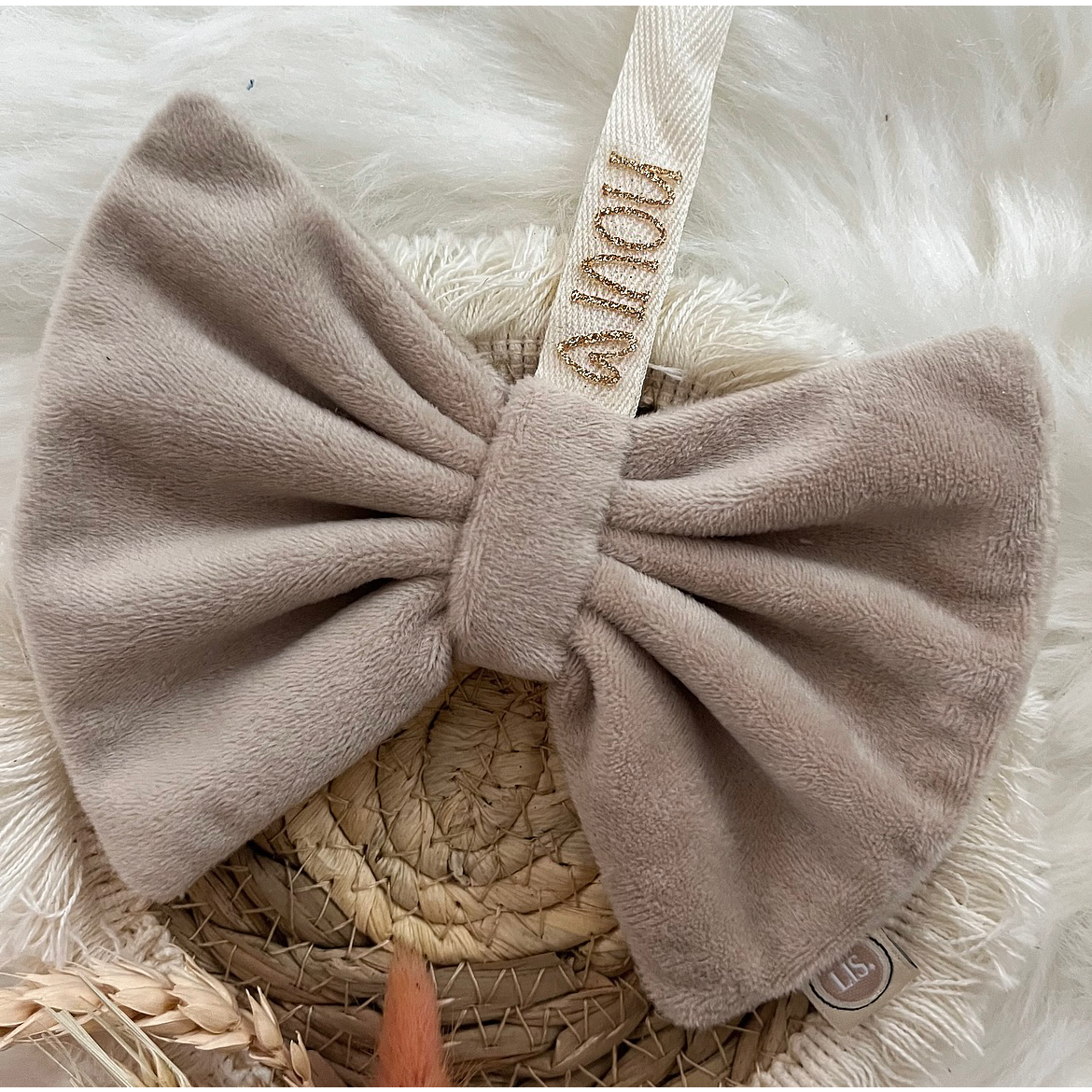 Speendoekje strik - beige