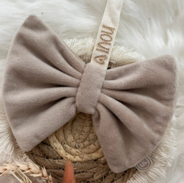 Pacifier cloth bow - beige