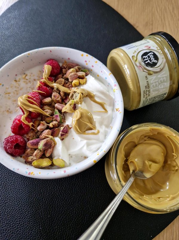 Feel FIT Veganella Pistazienaufstrich 45 %, vegan, ohne Zuckerzusatz, ohne Palmöl, 200 g