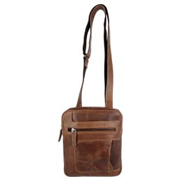 Skuldertaske eller Crossbody-taske i 6 farver glat læder med justerbar skulderrem