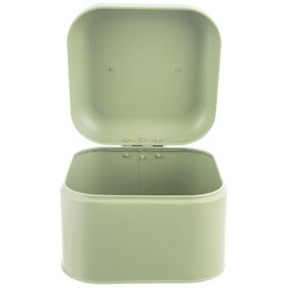 Brood bin metaal groengeelachtig 20x20x17 cm