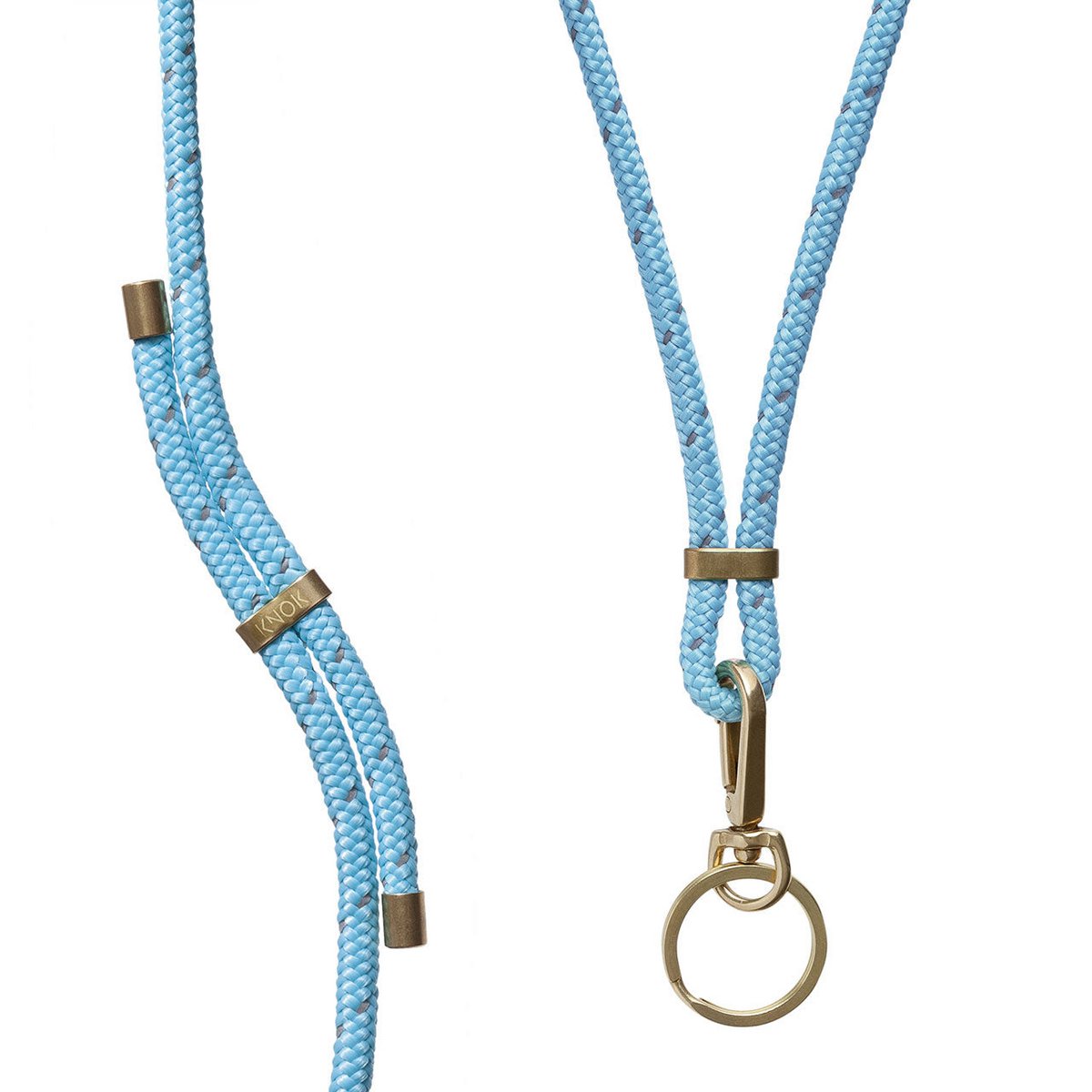 LANYARD SLEUTELHOUDER (TURKOOIS REFLECT)