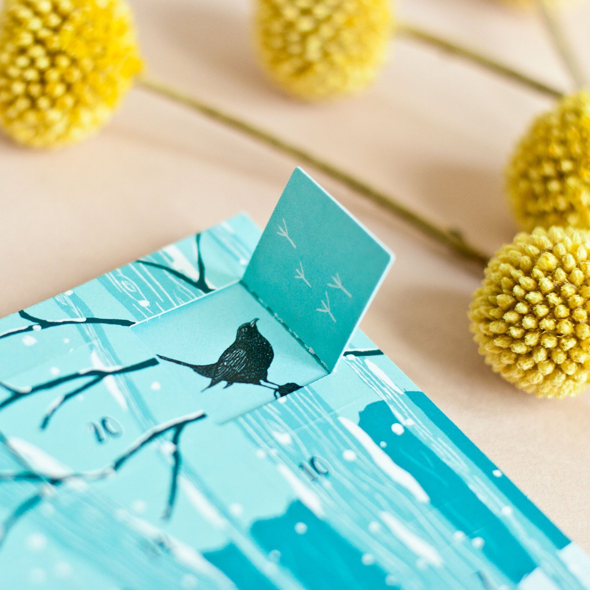 Advent calendar postcard forest animals A6