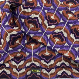Hairband Headband Retro Mid Century Purple Brown Ponte Jersey