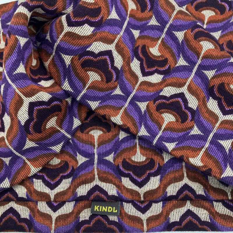 Hairband Headband Retro Mid Century Purple Brown Ponte Jersey