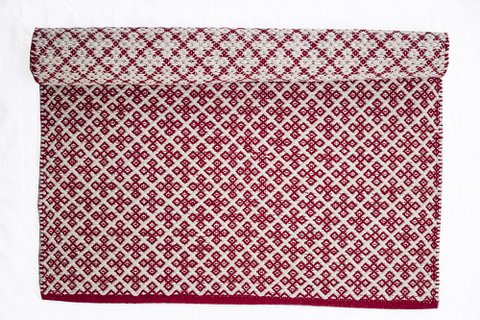 Roter Teppich Orient 100% Baumwolle 60x90 cm