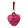 Ornament Glass Heart Pink 10cm