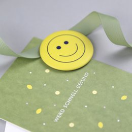 Postkarte Holzschliff Leni Zitrone