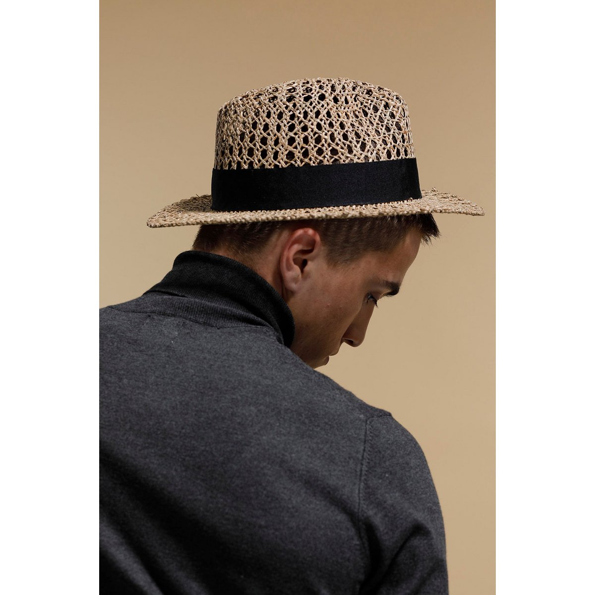 Chapeau Fedora en crochet de paille