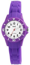 Q&Q children's/youth watch with silicone strap, 10 ATM, purple