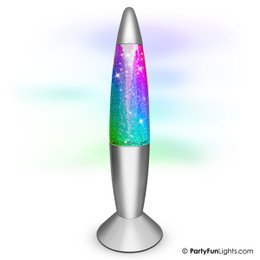 Glitter Tornado Lampe - farveskiftende - LED - batterier