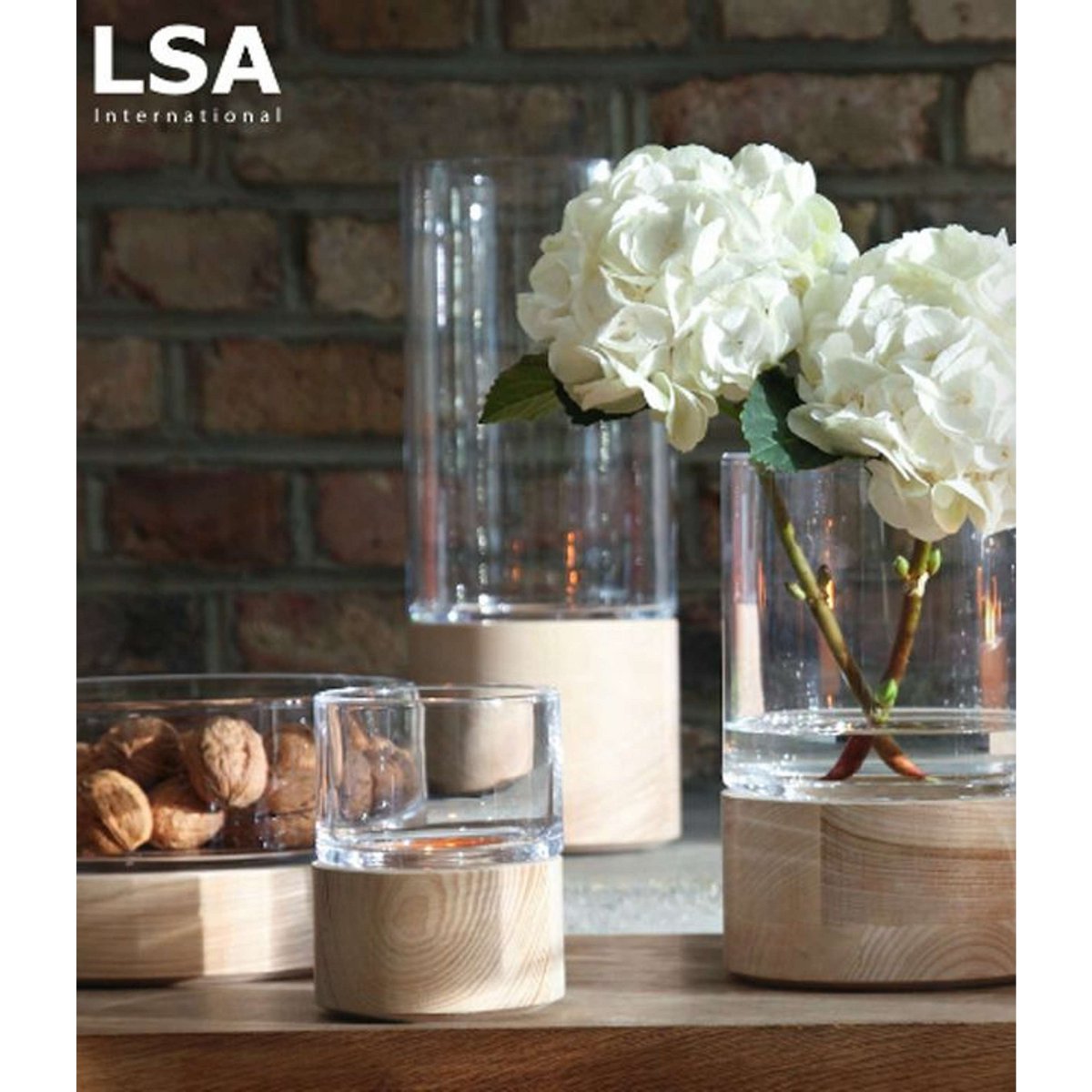 L.S.A. - Lotta Vase oder Candlestick 18 cm - transparent