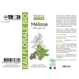 BIO-MELISSA-HYDROLAT – BLUMENWASSER – 100ML