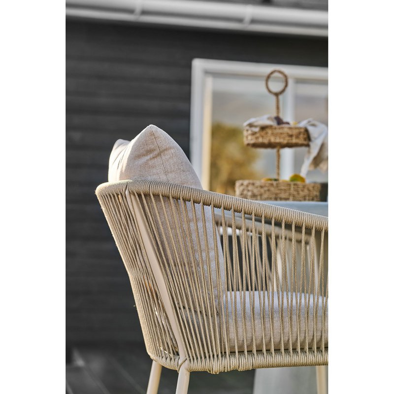 Salerno Dining chair, aluminum/polyester, sand, incl. Cushion - Set of 4