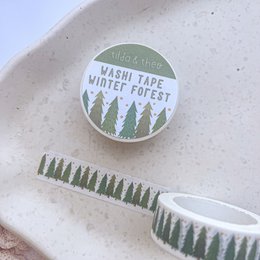 Washi Tape Sapins Forêt d'hiver Noël - Ruban Adhésif Masking Tape Sapin de Noël