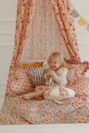 Set di biancheria da letto trapuntata in cotone per bambini "Giardino estivo" - design patchwork, grandi dimensioni