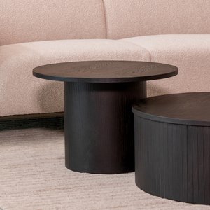 Hazer Olive Coffee Table - Black - Oak - 60 cm - Round 60 x 40 x 60 cm