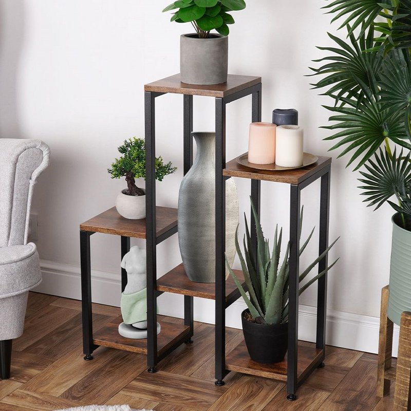 Plantstandaard metaal 6-niveau 80 cm