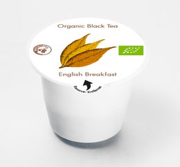 æsker med 50 økologiske tekapsler til engelsk morgenmad, der er kompatible med Nespresso®-maskiner