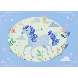 CAJA MUSICAL UNICORNIO AZUL CIELO