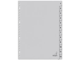 ECO tab Kangaro A4 numbers 180gr gray cardboard 23r 12pcs FSC