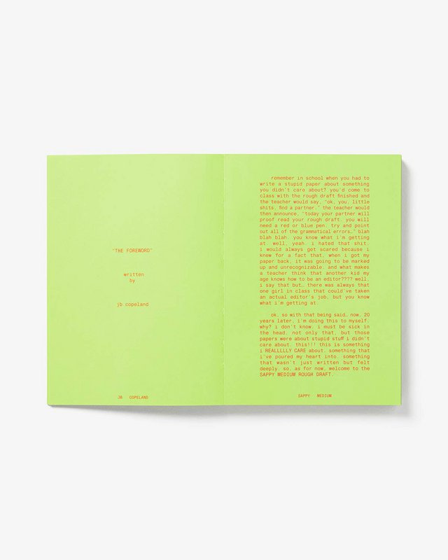 Sappy Medium Book door JB Copeland | Korte geschriften over het leven