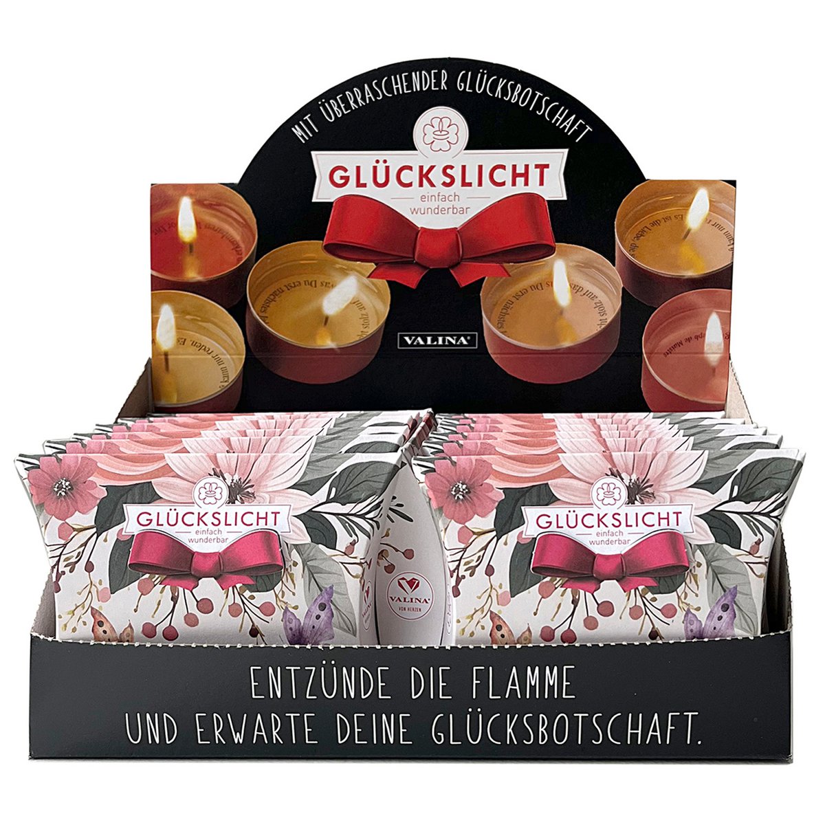 Lumière porte-bonheur / Dans le coffret cadeau avec un nœud découpé 🎀 / Chaleureusement / Félicitations / VE 15