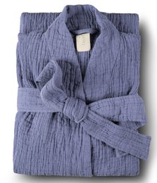 Baumwollbademantel Orion Solid Blueberry