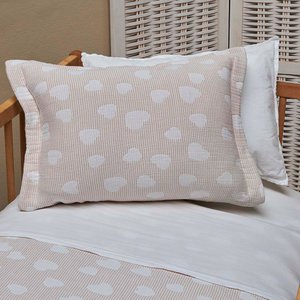 Double Face Stripes Hearts Pillowcase