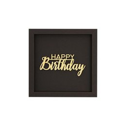 HAPPY BIRTHDAY- Rahmen Karte Holzschriftzug Magnet