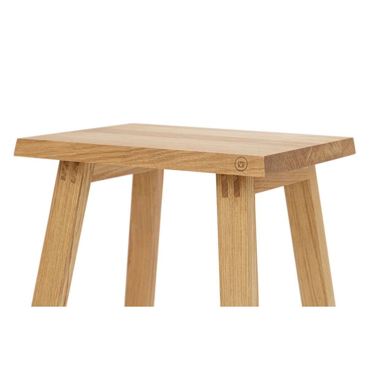 Eleganter Hocker »Fritz« aus Eichenholz