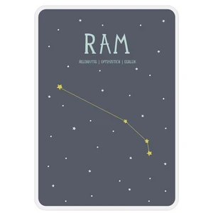 Milestone Geboorteposter sterrenbeeld - Ram