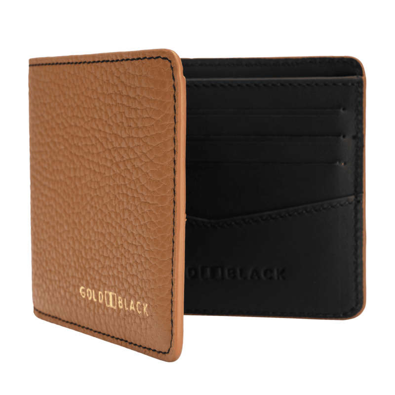 Portafoglio in pelle GM nappa marrone