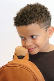 Animal fashion backpack for children the lion - MEERA Bronze