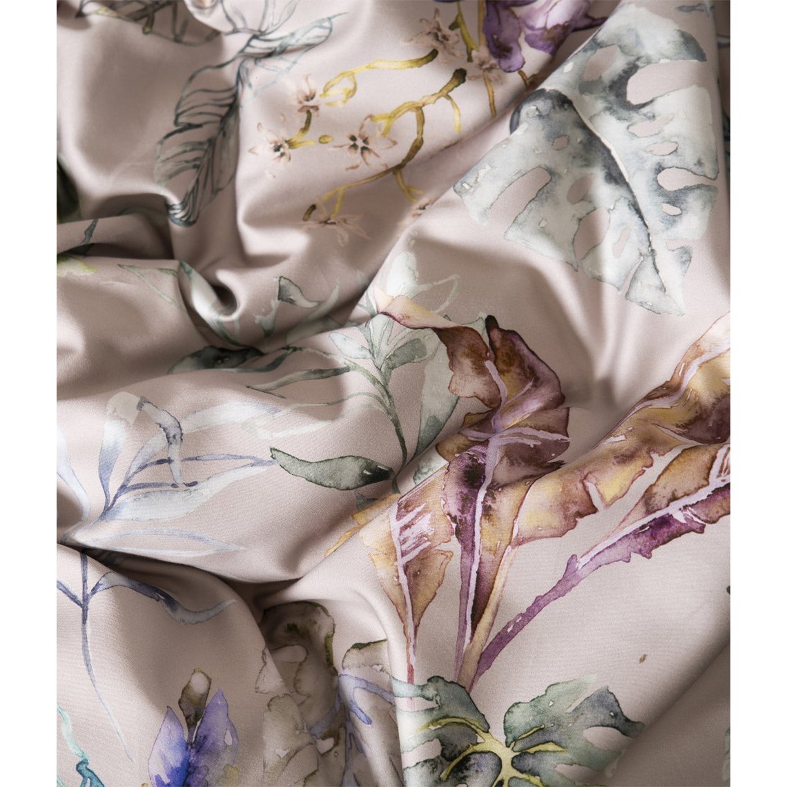 Satin sengetøj sæt Flora Costera Almond