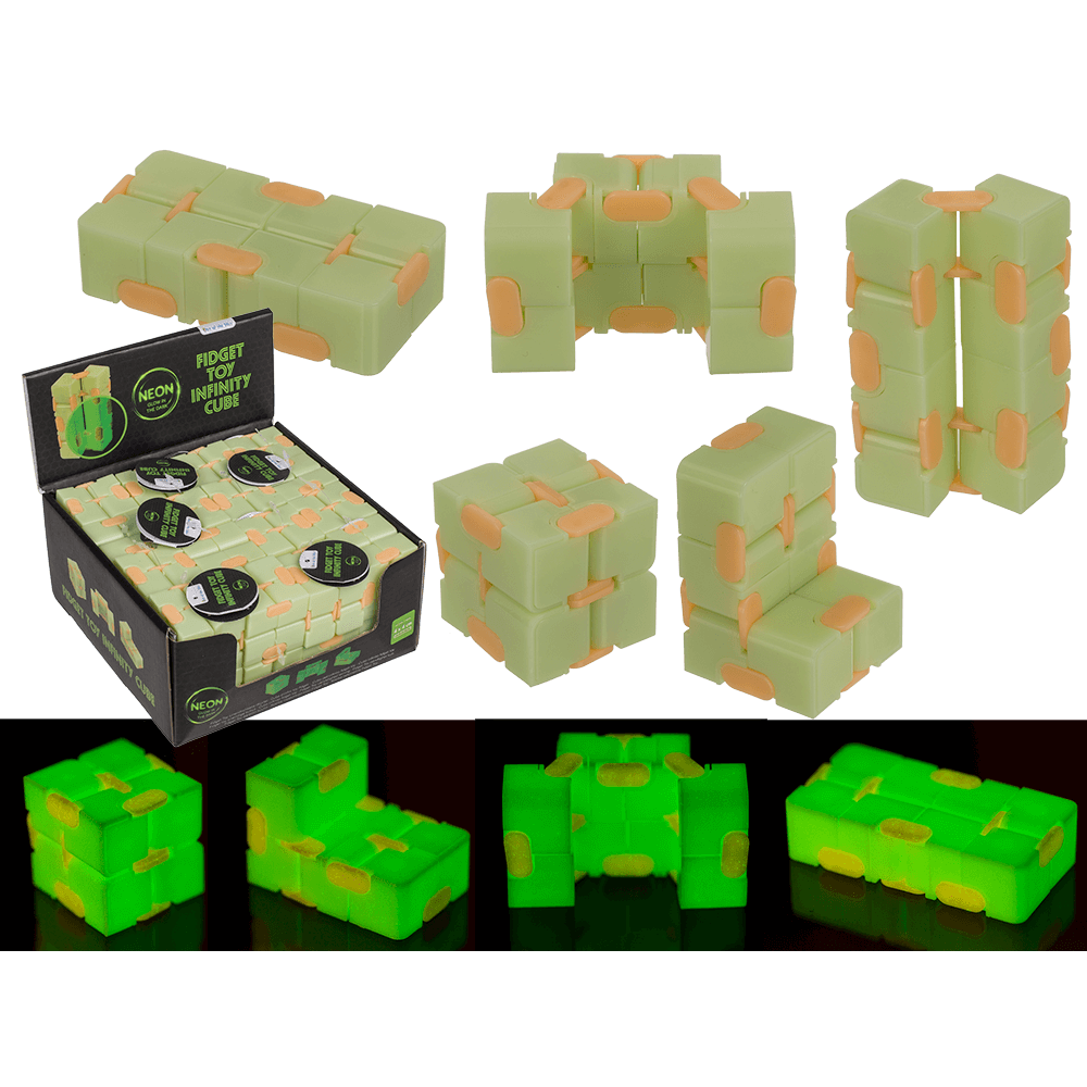 Fidget Toy, Infinity Cube, Glow in the Dark,